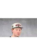 Iowa Wild Hockey Embroidred Cream Hat - Green Rope