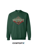 CI SPORT Hunter Green Throwback Minnesota Wild Crewneck