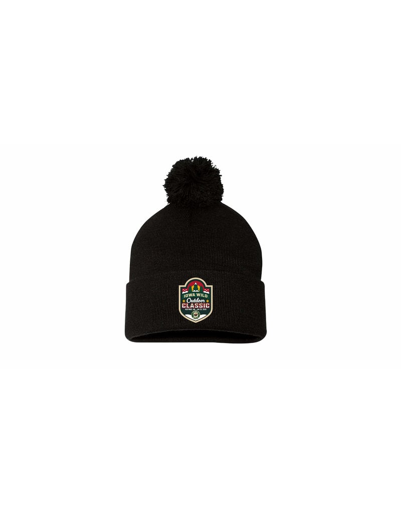 Northern Lids Iowa Wild Outdoor Classic Beanie w/ Pom