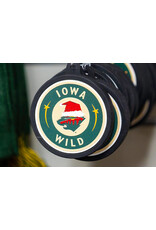 MUSTANG Rubberized Puck Ornament - Santa Hat Circle Logo