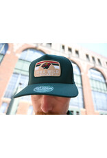 Dark Green Cut Above Felt Patch Hat