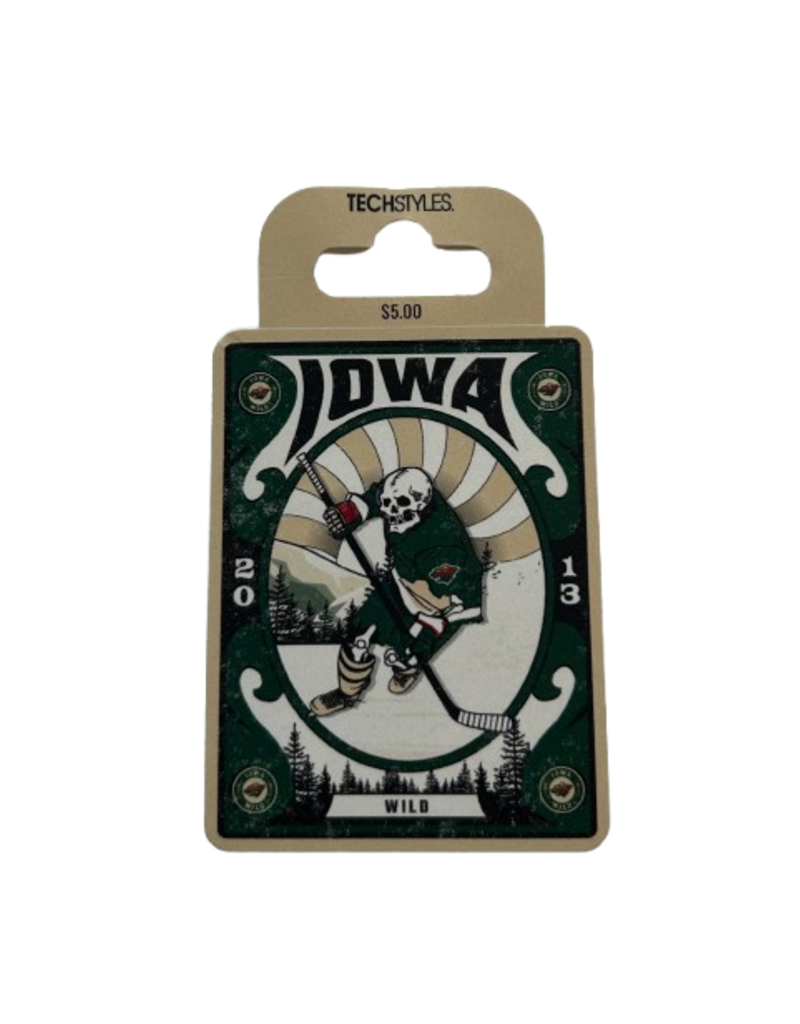 Techstyles Undead Hockey Player Skeleton Sticker