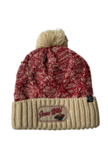 Zephyr Red/Wheat Cuffed Beanie w/ Pom