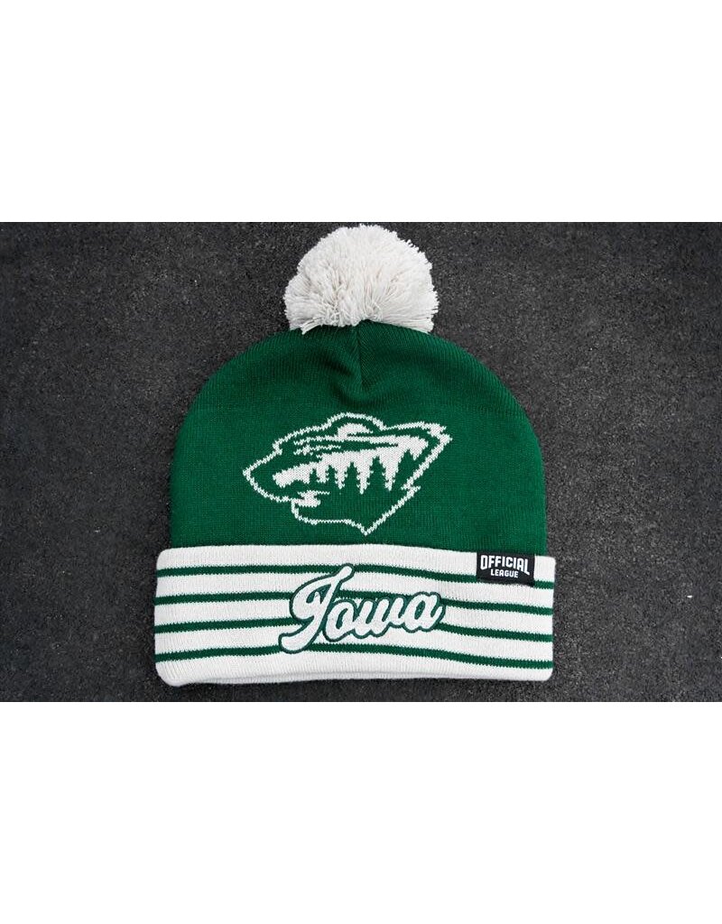 Official League Iowa Wild Outdoor Official League Classic Pom Beanie