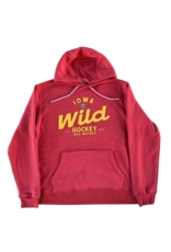 Crimson Embroidered Jersey Applique Hoodie