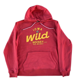 Crimson Embroidered Jersey Applique Hoodie