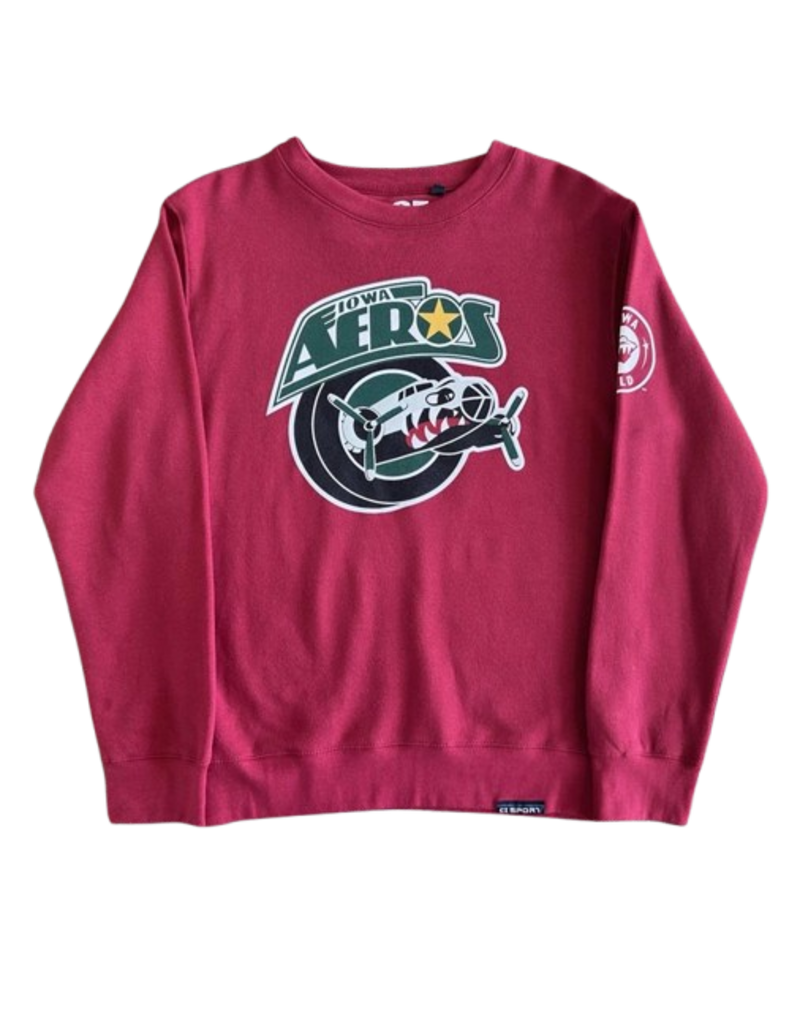 CI SPORT Heritage Collection - Iowa Aeros Cardinal Crewneck