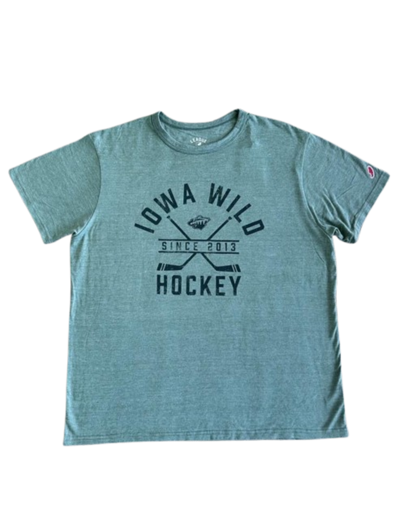 League Vintage Heather Hunter Green Tri-Blend Tee