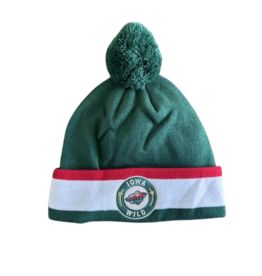 CCM CCM Green Pom Beanie w/ Striped Cuff