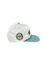 Iowa Wild Hockey Embroidred Cream Hat - Green Rope