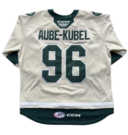 2025/26 Set #1 Wheat Jersey, Player Worn (Signed) - Aube - Kubel #96