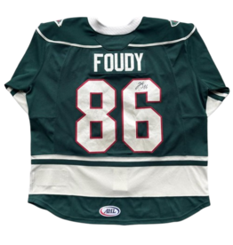 2025/26 Set #1 Green Jersey, Player Worn (Signed) - Foudy #86