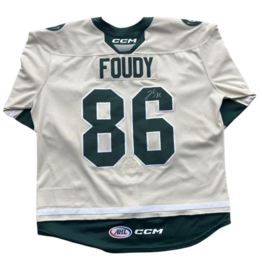2025/26 Set #1 Wheat Jersey, Player Worn (Signed) - Foudy #86