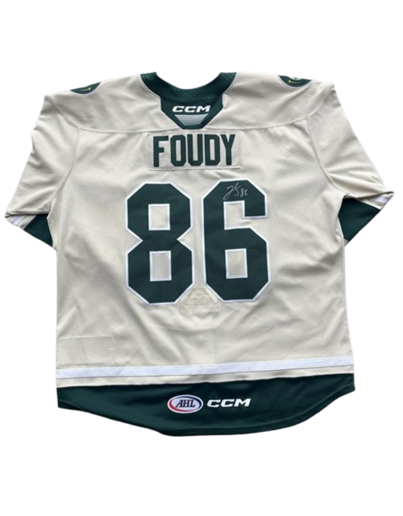 2025/26 Set #1 Wheat Jersey, Player Worn (Signed) - Foudy #86