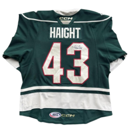2025/26 Set #1 Green Jersey, Player Worn (Signed) - Haight #43