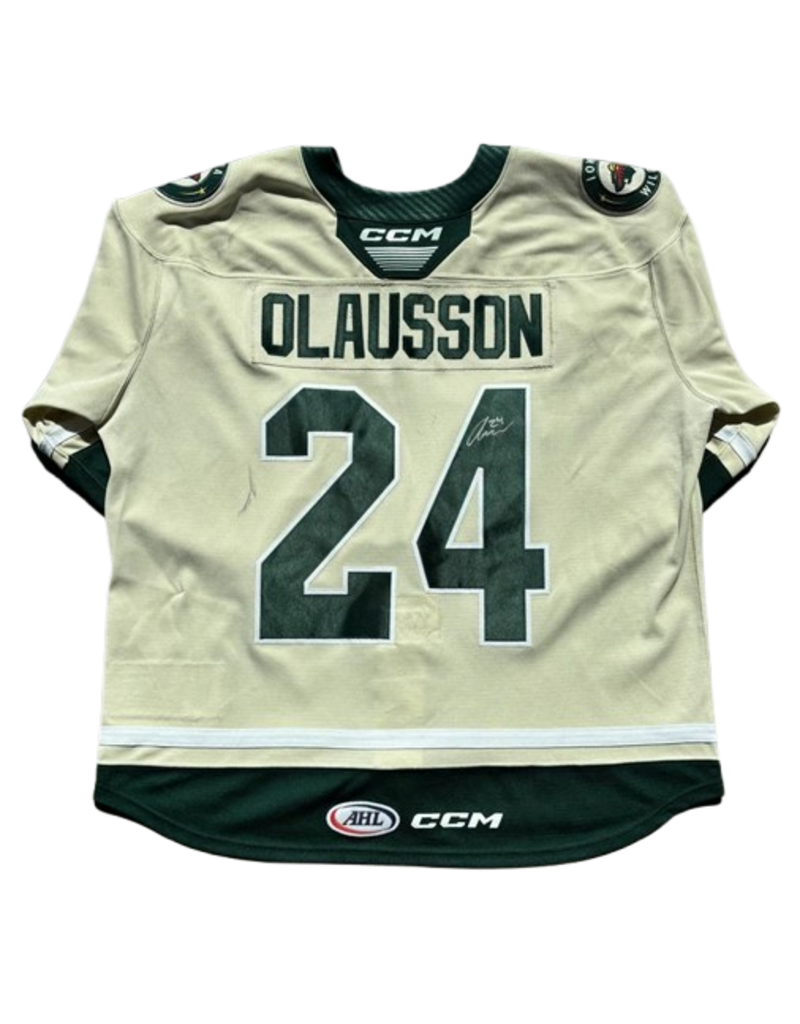 2025/26 Set #1 Wheat Jersey, Player Worn (Signed) - Olausson #24