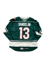 2025/26 Set #1 Green Jersey, Player Worn (Signed) - Sandelin #13