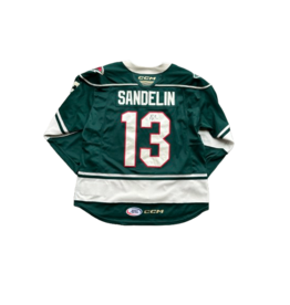 2025/26 Set #1 Green Jersey, Player Worn (Signed) - Sandelin #13