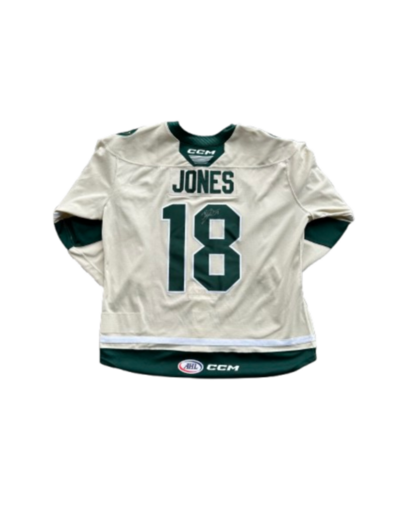 2025/26 Set #1 Wheat Jersey, Player Worn (Signed) - Jones #18 "C"