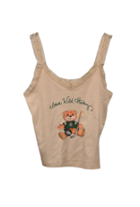 Tiny Turnip Women's Tan Lace Tank - Crash Teddy