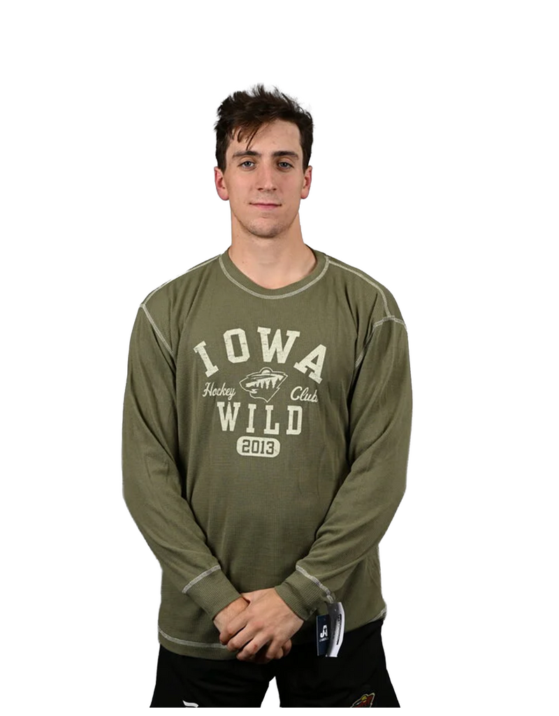 J. America Olive Thermal Waffle L/S