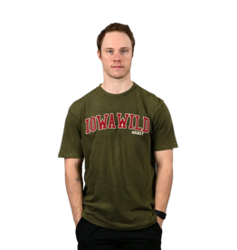 Brew City Olive Double Felt Letters Tee