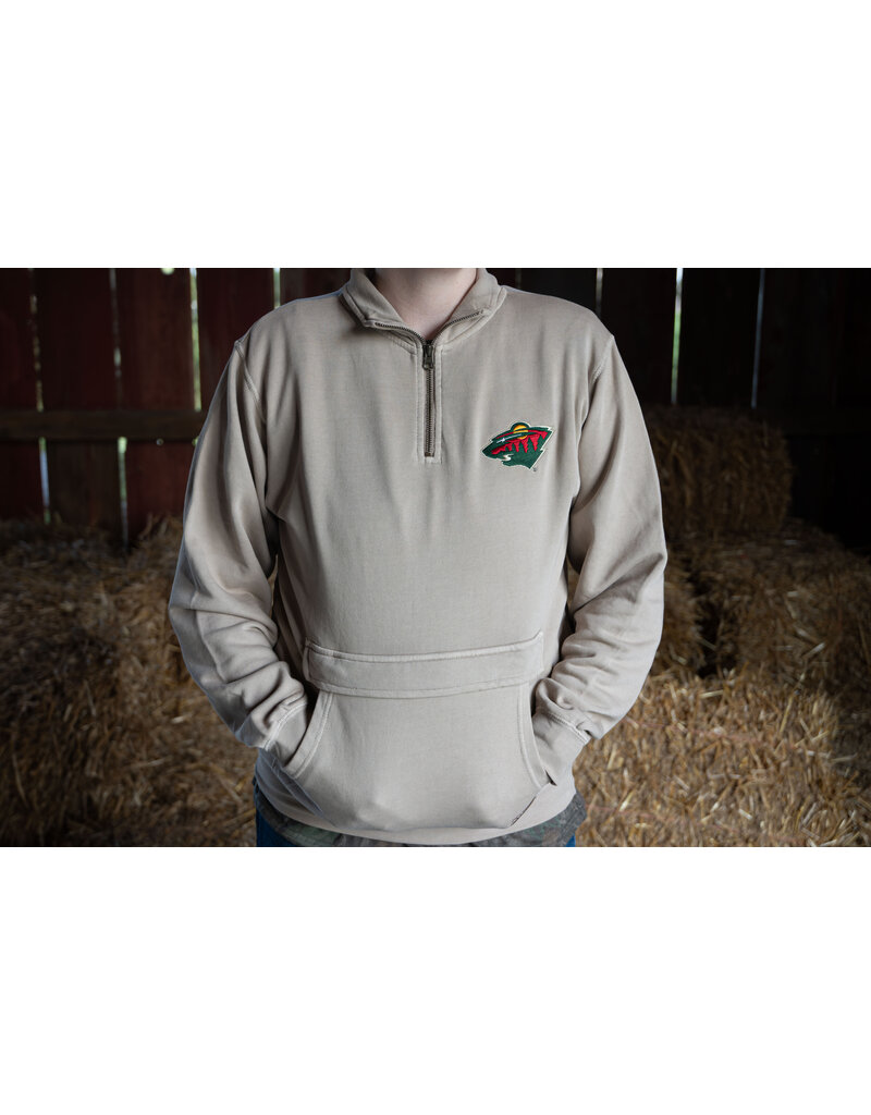 Brew City Washed Tan Minnesota Wild 1/4 Zip