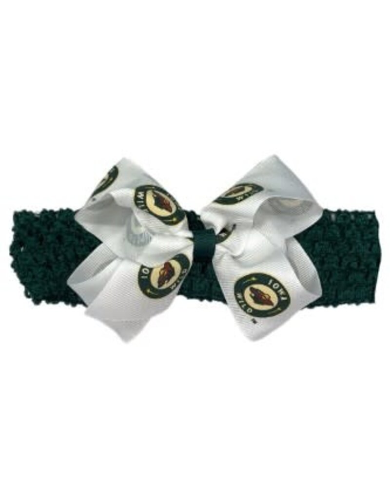 USA Licensed Bows Iowa Wild Crochet Headband w/ Bow