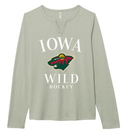 Ouray Women's Sage Green Notch Neck L/S Tee