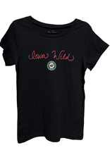 Tiny Turnip Women's Black Script Logo Tee