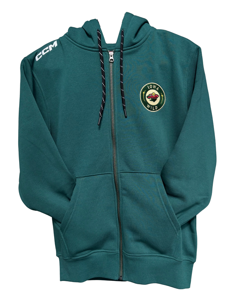 CCM 2026-27 Official Team Hood - Green Full Zip