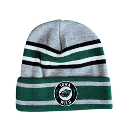 CCM CCM Green/Gray Striped Beanie
