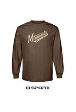 CI SPORT Chocolate Heather L/S - Minnesota Wild Script Logo