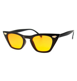 BGS AJM - Skinny Cat-Eye Frame Sunglasses / Black