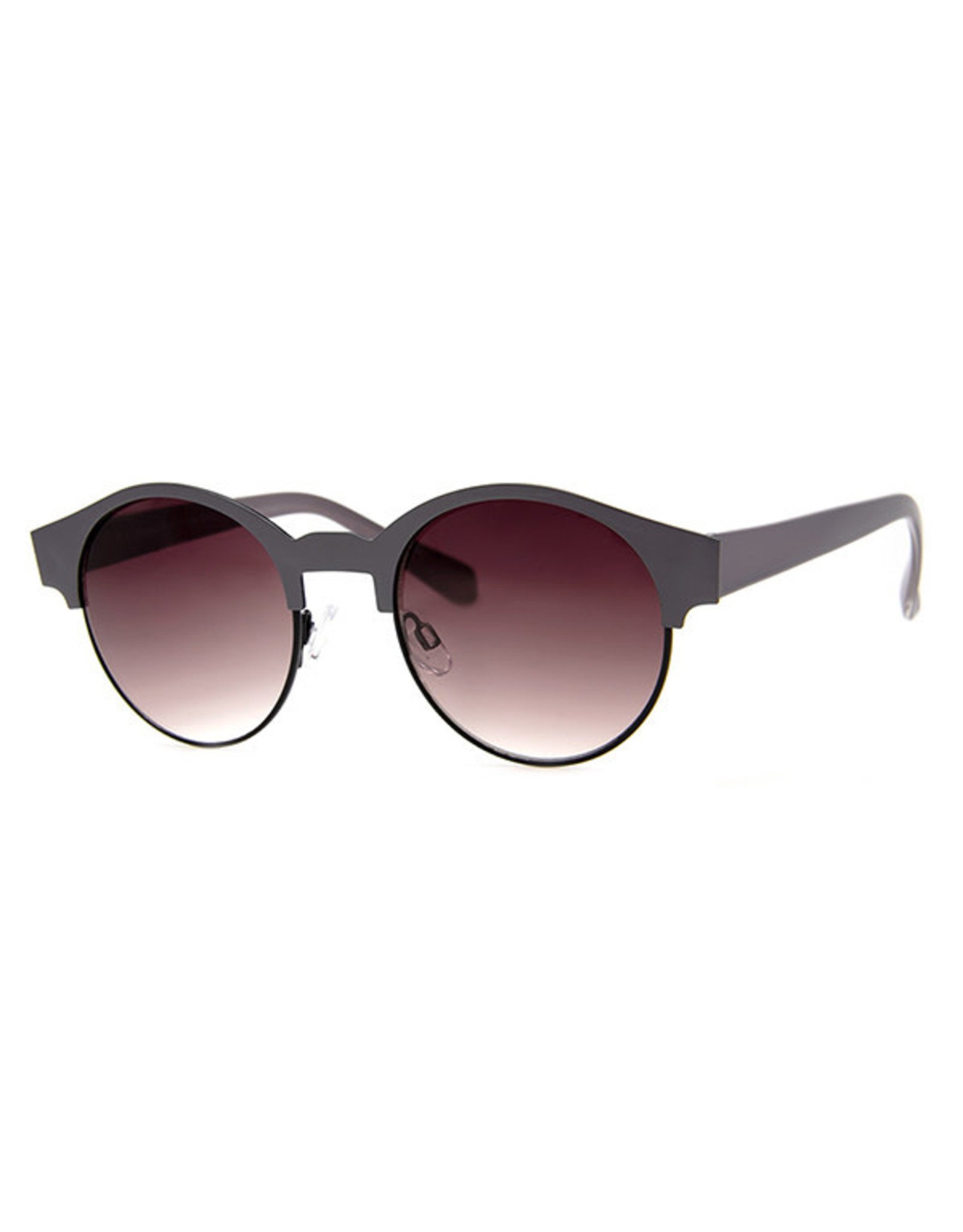AJM - Round Half-Colored Frame Sunglasses