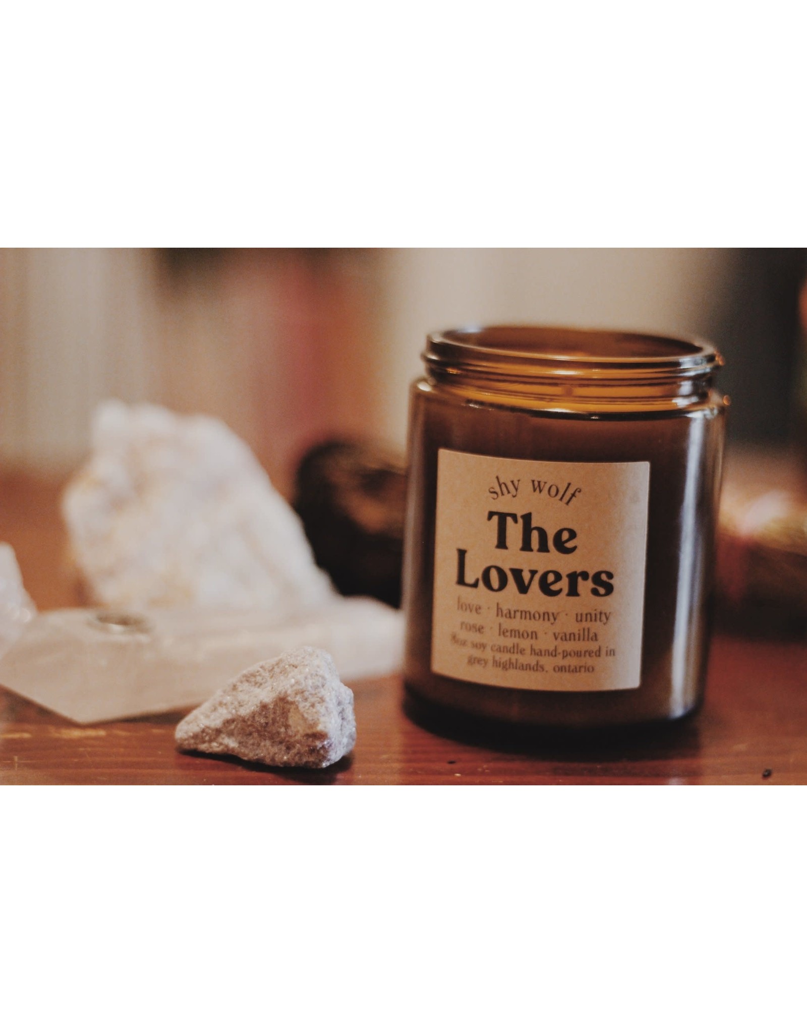 Shy Wolf - Soy Candle / The Lovers, Tarot Collection, 8oz