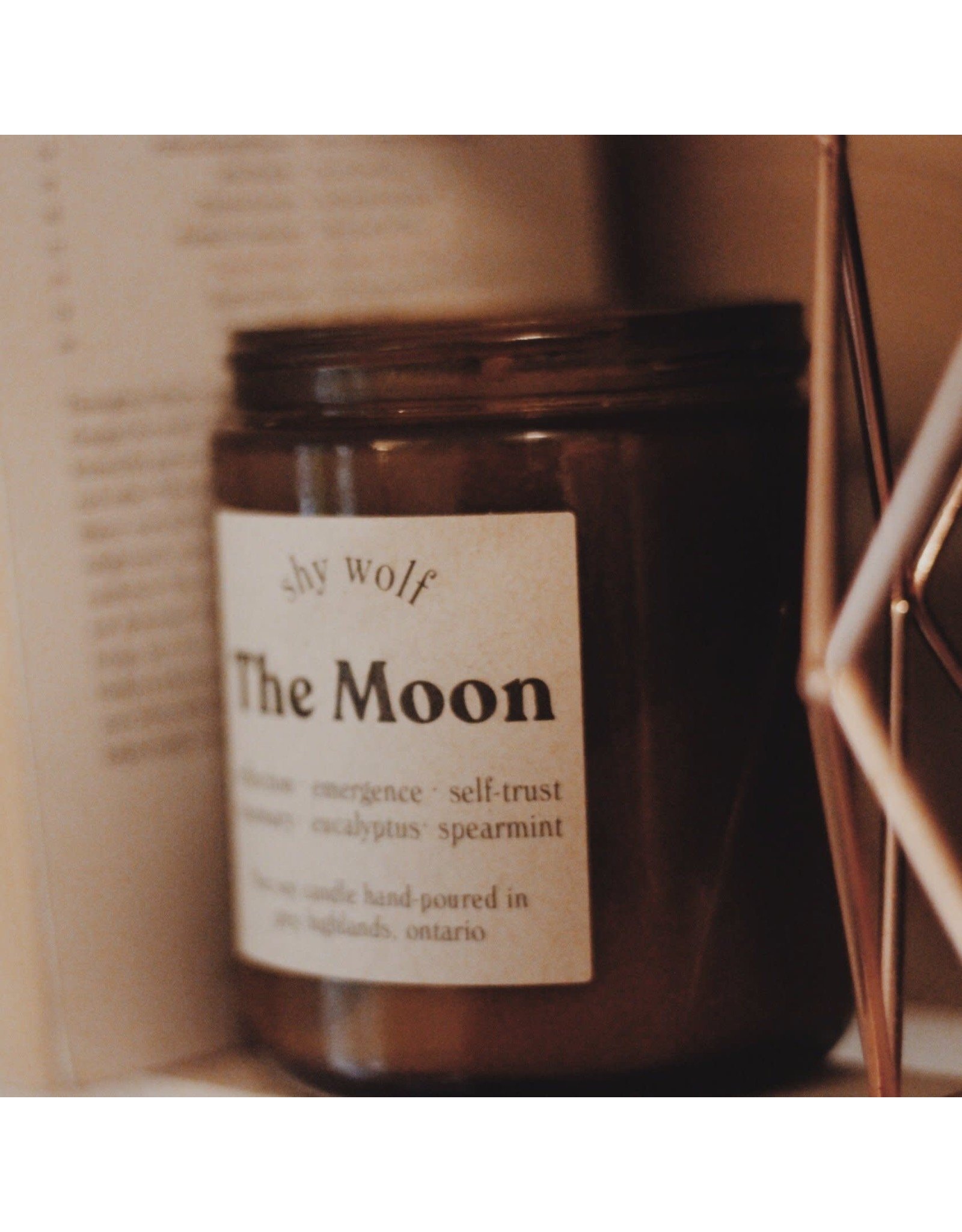 Shy Wolf - Candle / The Moon Tarot (8 oz)