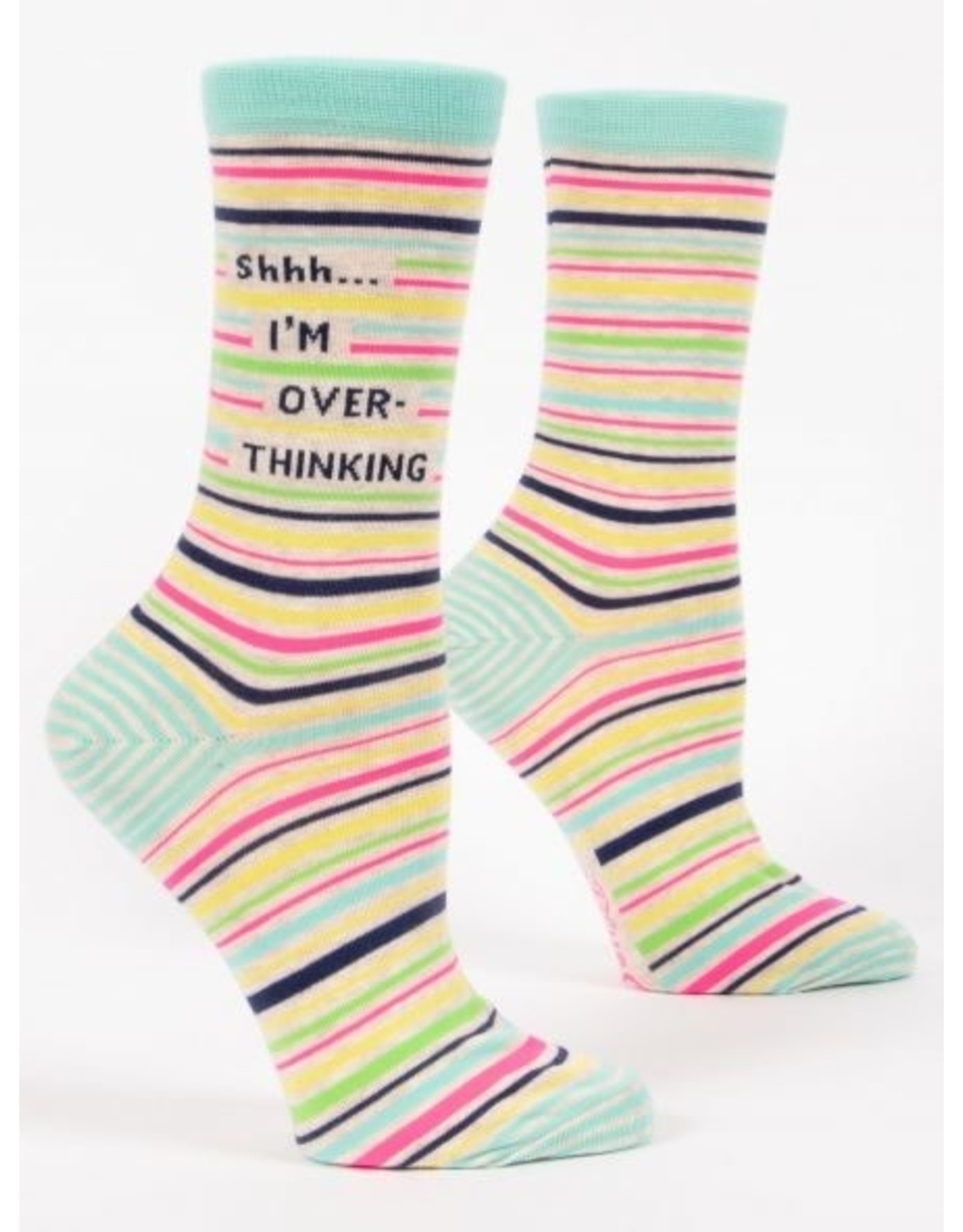 Blue Q - Women's Crew Socks / Shhh... I'm Overthinking