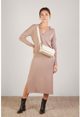 MON - Nicole Collared Sweater Dress in Black or Soft Brown