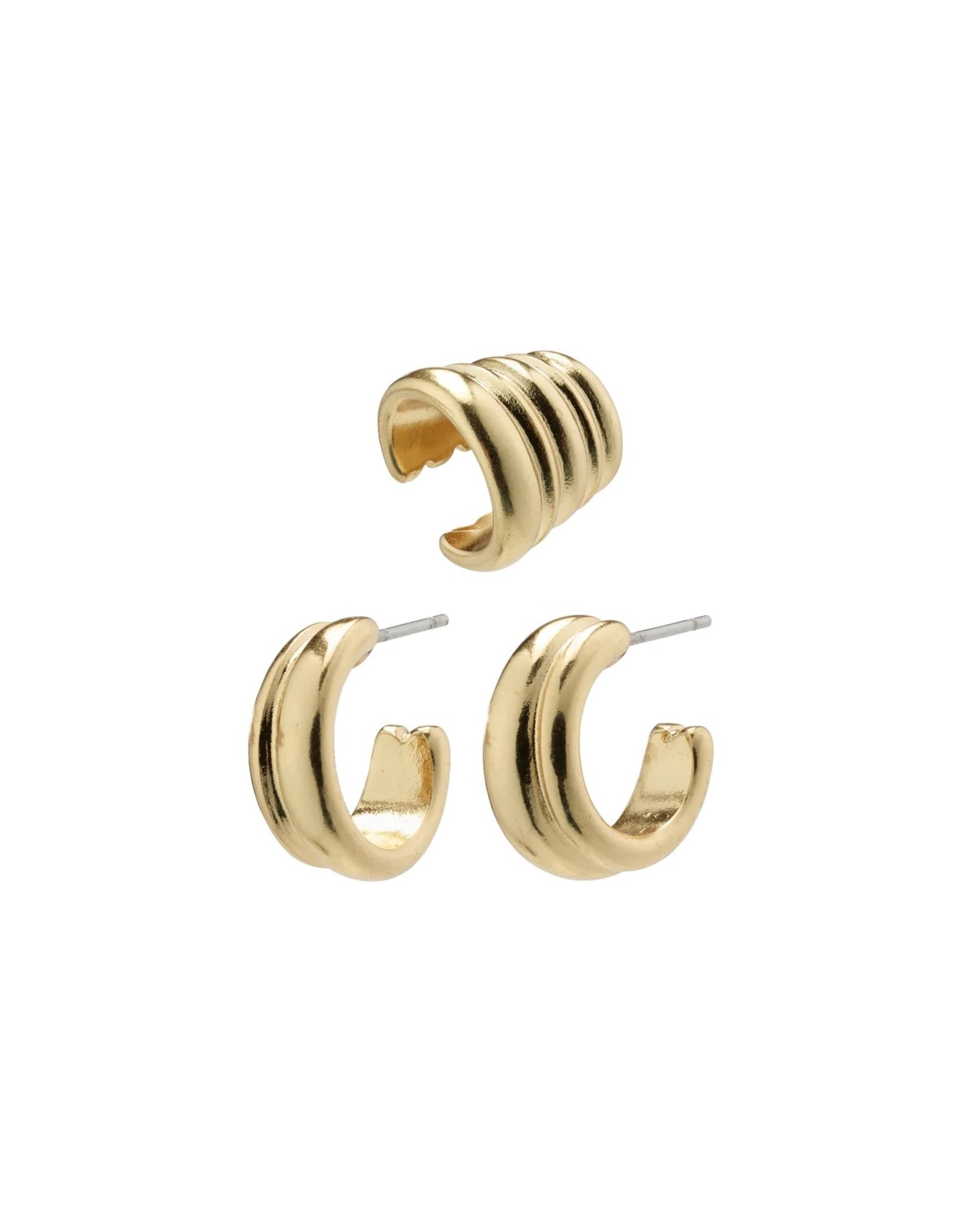 Pilgrim - Nadya Hopp and Cuff Earrings 2 in 1 / Gold