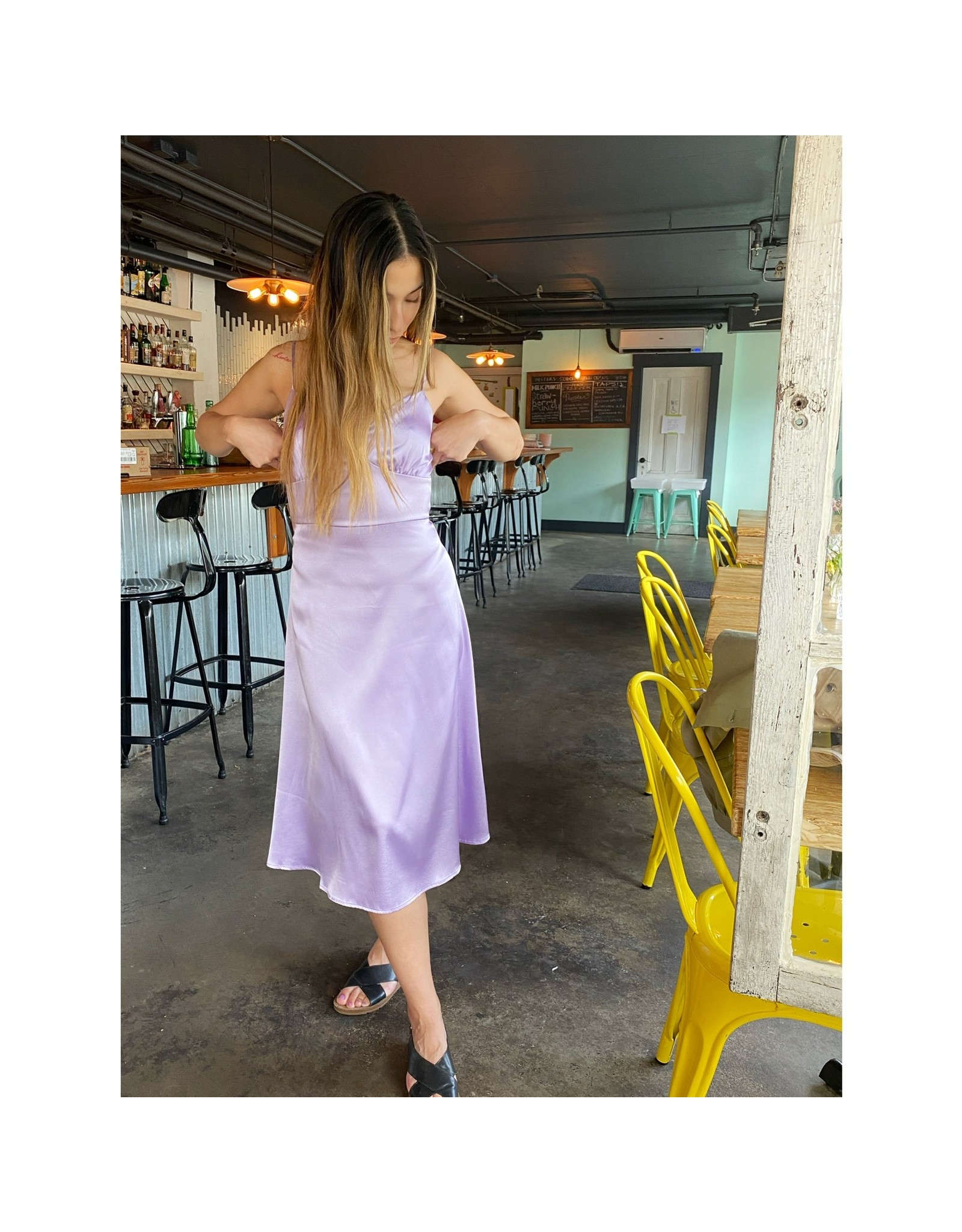 Biscuit Label - Miami Satin Dress / Lavender