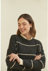 BGS MON - Stripe Sweater / Charcoal