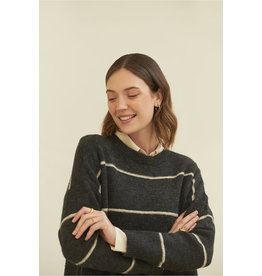Biscuit General Store MON - Stripe Sweater / Charcoal