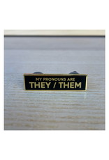 RAC - They / Them Pronoun Pin - Gold / Black