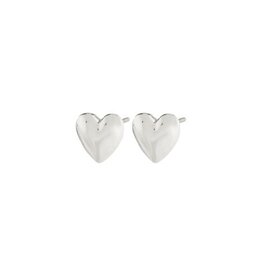 BGS Pilgrim - Sophia Recycled Heart Earrings / Silver