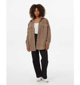 BGS Tentree - Textured Fleece Long Jacket / Tan