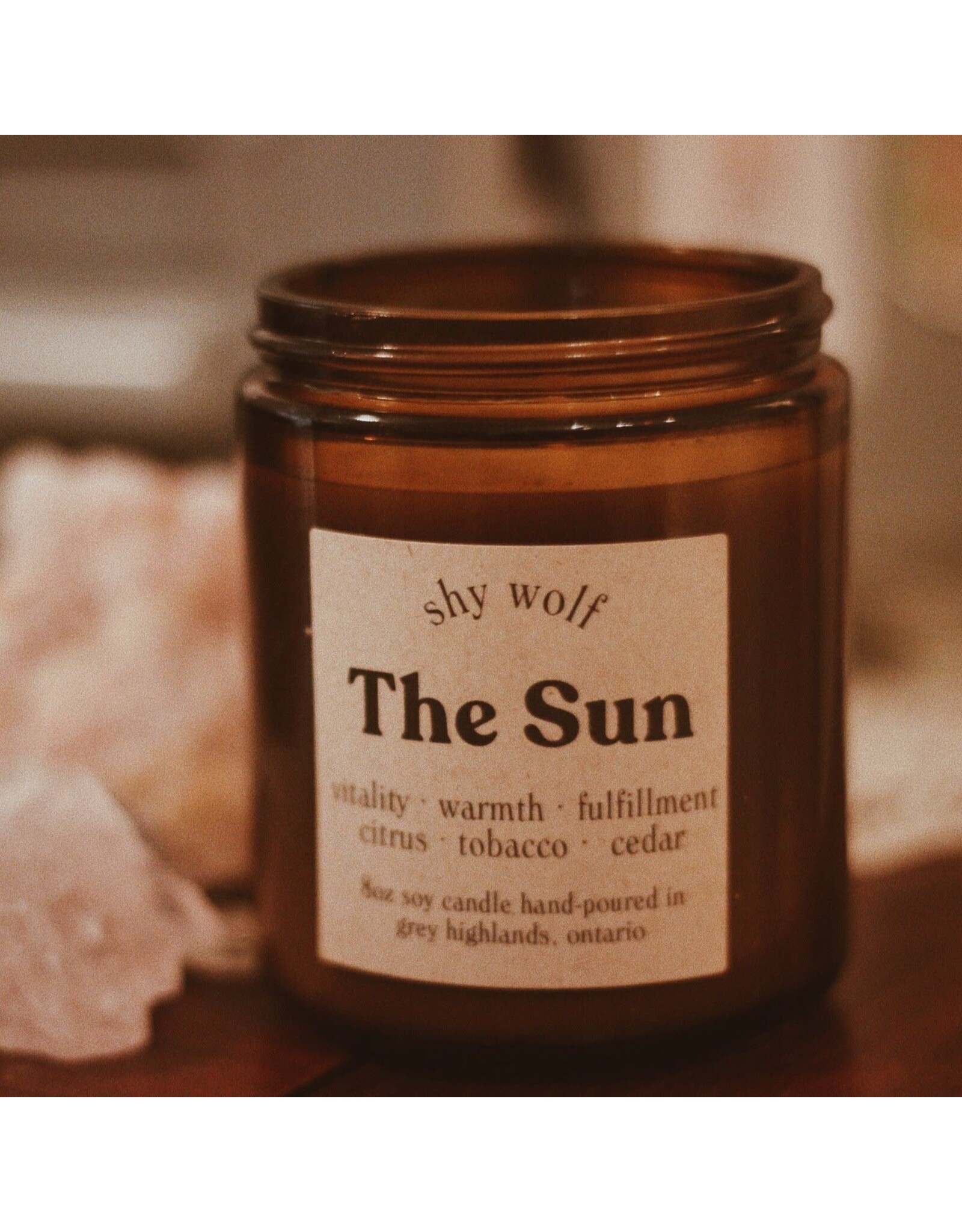 Shy Wolf - Soy Candle / The Sun, Tarot Collection, 8oz