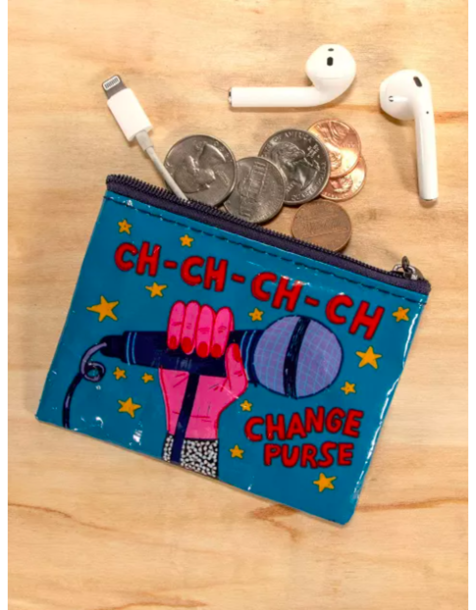 Blue Q Coin Purse Ch Ch Change Biscuit General Store