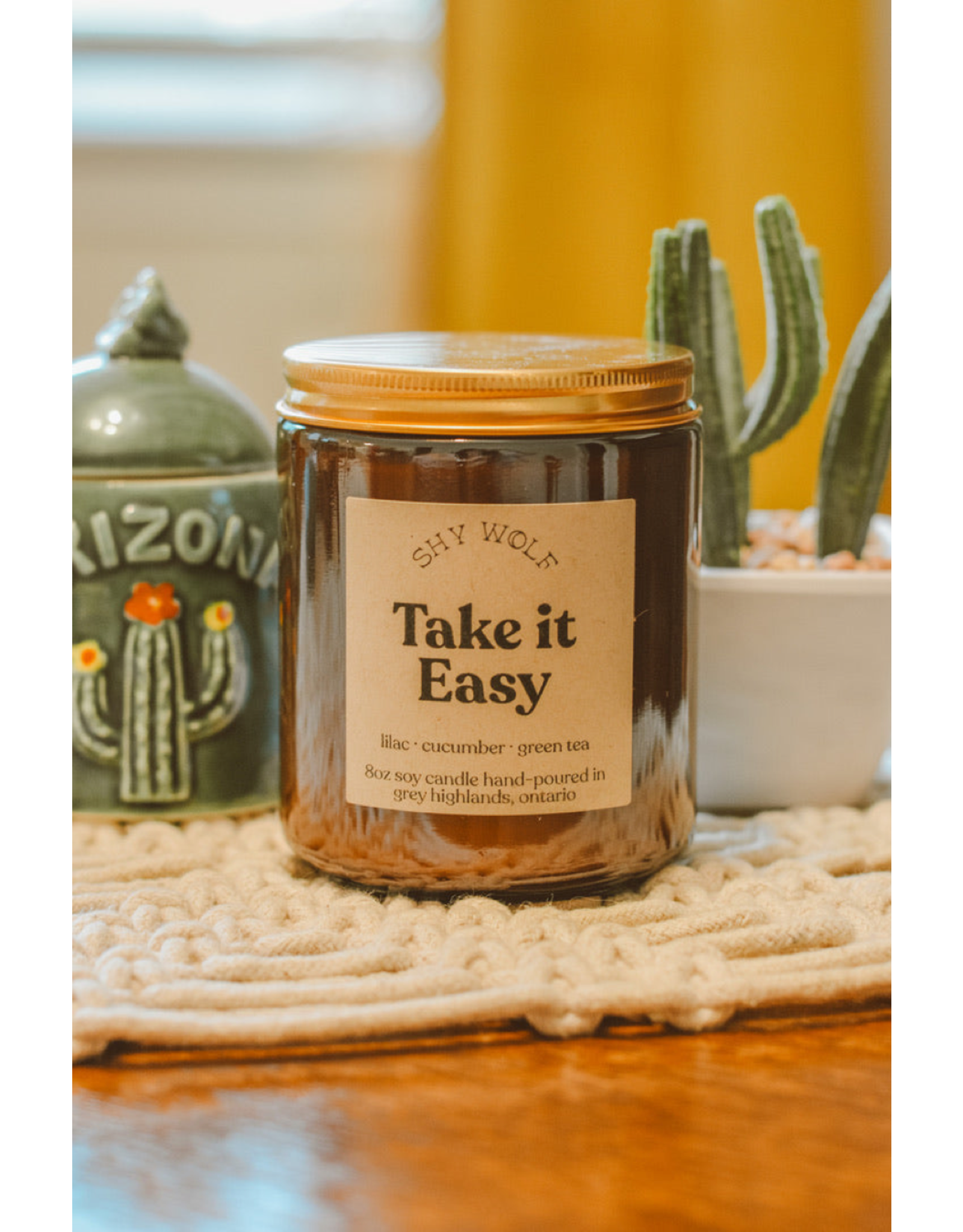 Shy Wolf - Soy Candle / Take it Easy, Vinyl Collection, 8oz