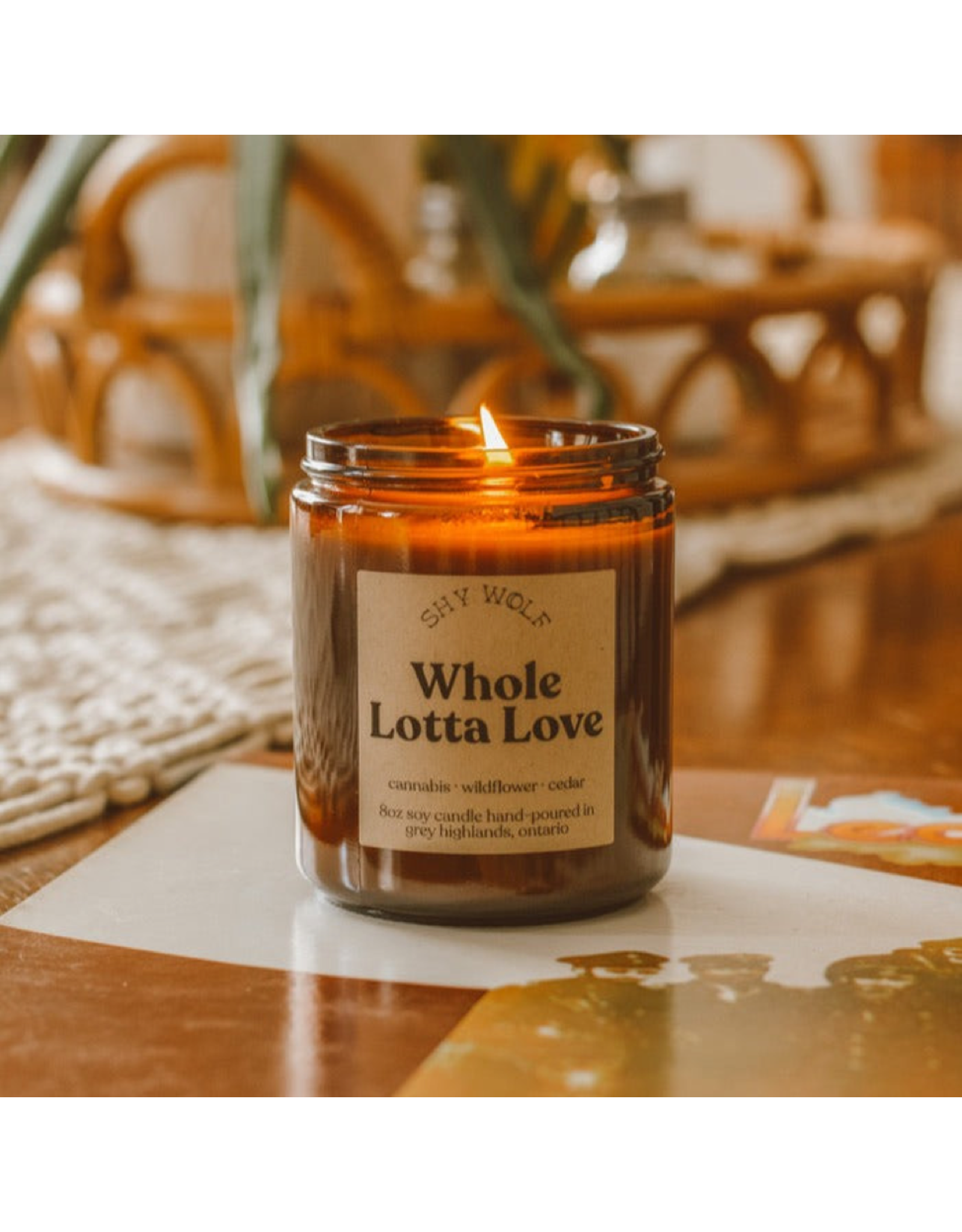 Shy Wolf - Soy Candle / Whole Lotta Love, Vinyl Collection, 8oz